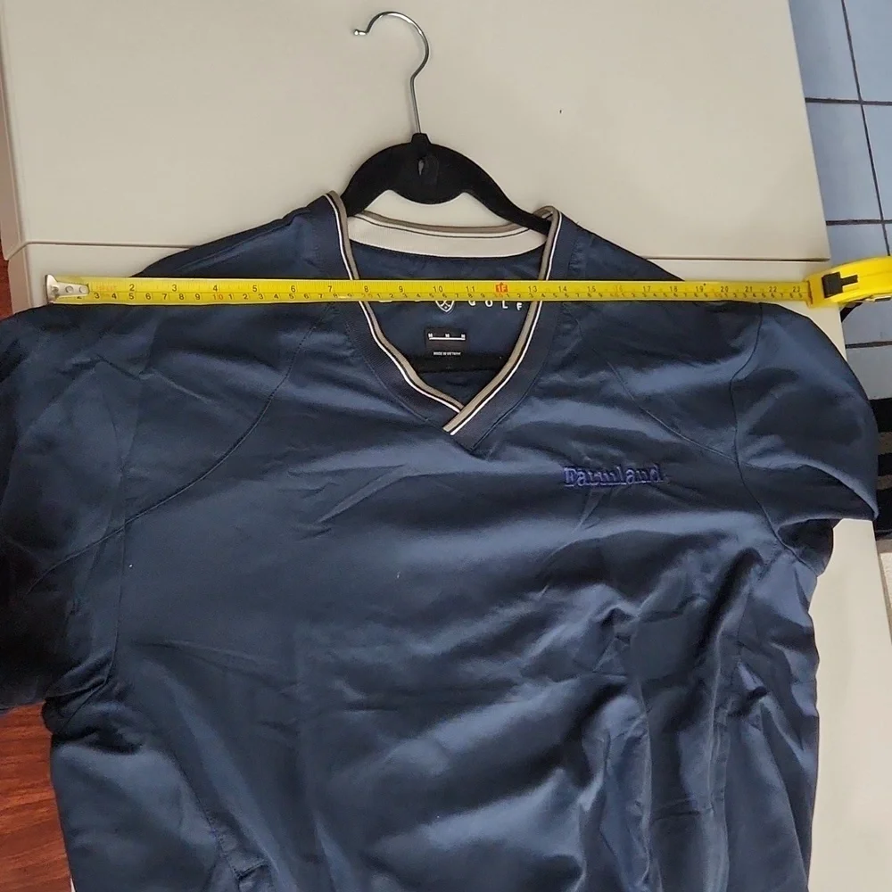Nike Golf Mens Shirt Size M Windbreaker Pull Over Long Sleeve Zippered Blue